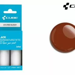 Cube Lackreparaturstift Set RED Glossy -Fahrradteile Verkaufsladen 2312
