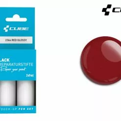 Cube Lackreparaturstift Set RED Glossy -Fahrradteile Verkaufsladen 2364