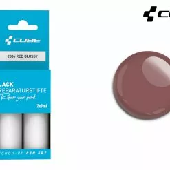 Cube Lackreparaturstift Set RED Glossy -Fahrradteile Verkaufsladen 2386