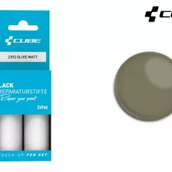Cube Lackreparaturstift Set OLIVE Matt -Fahrradteile Verkaufsladen 2392