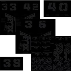 Fox Racing Custom Fork Und Shox Kit Aufkleberset -Fahrradteile Verkaufsladen 803 01 732 FOX Decal 2021 AM Custom Fork and Shock Kit Stealth Black 2