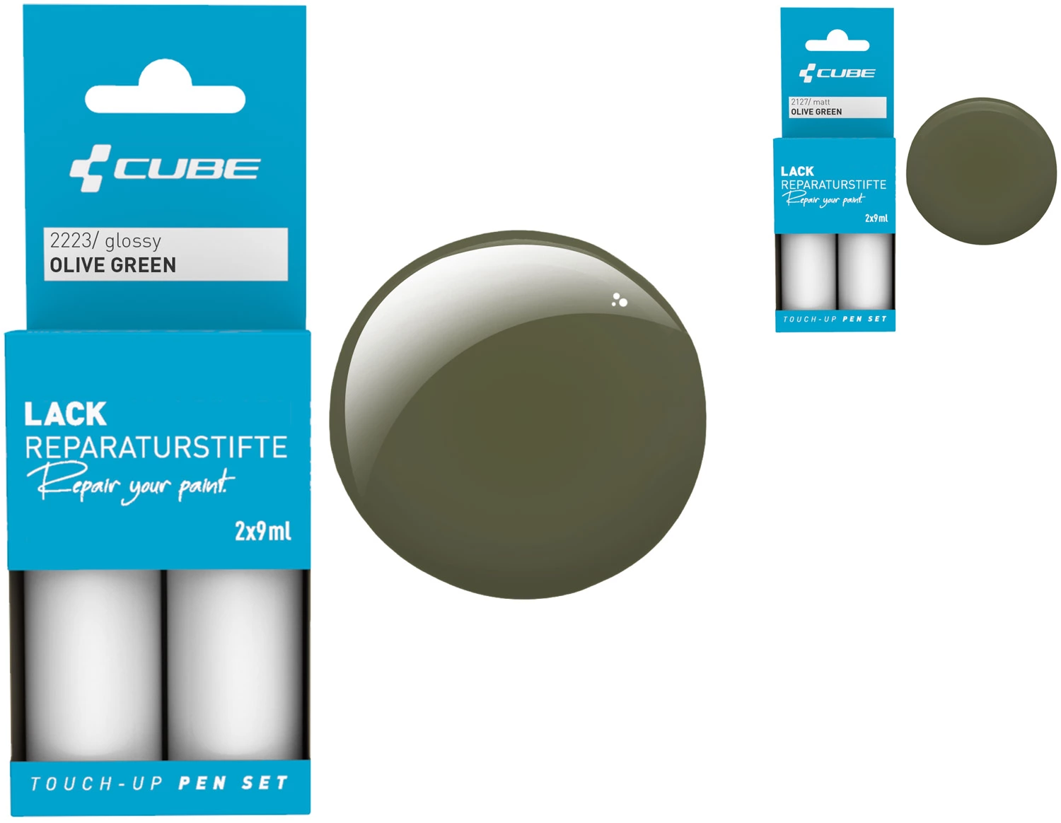 Cube Lackreparaturstift Set OLIVE GREEN 1 Cube Lackreparaturstift Set OLIVE GREEN