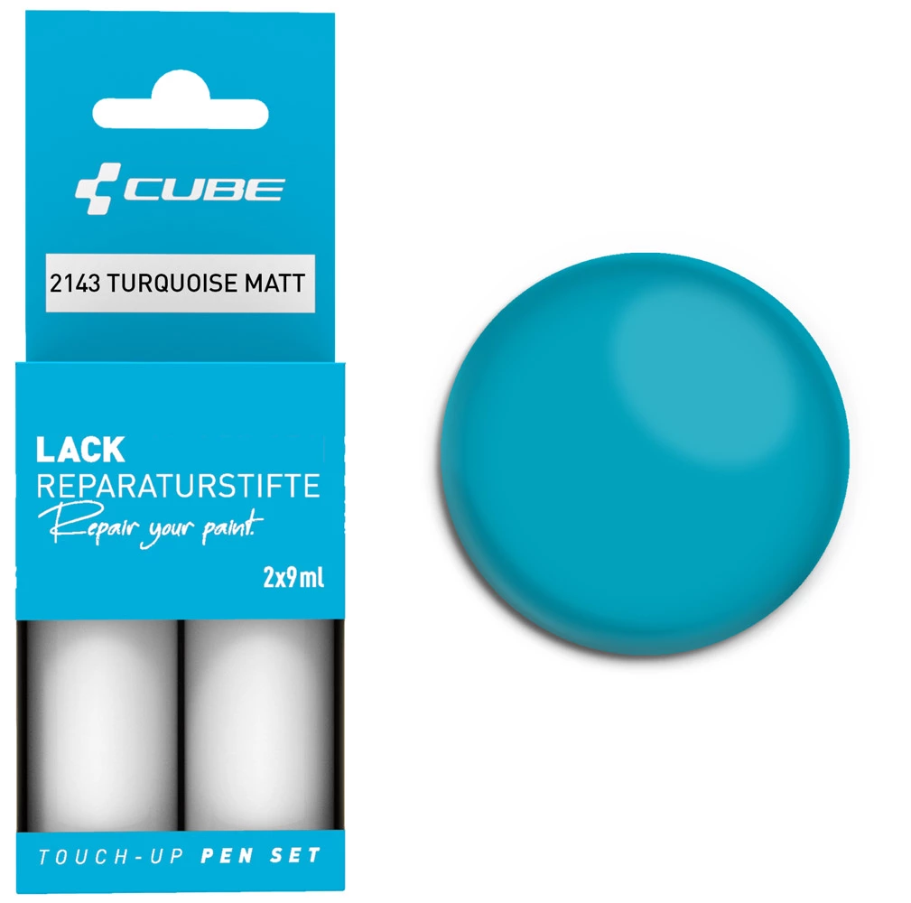 Cube Lackreparaturstift Set TURQUOISE Matt 1 Cube Lackreparaturstift Set TURQUOISE Matt