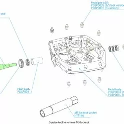 HOPE Pedalachse Für F20 Plattformpedale -Fahrradteile Verkaufsladen Hope Pedalachse fur F20 Plattformpedale