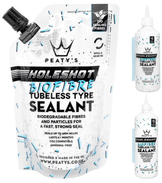 Peaty's Holeshot BioFibre Tubeless Tyre Sealant 1 Peaty's Holeshot BioFibre Tubeless Tyre Sealant