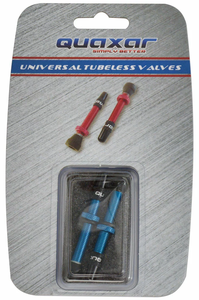 Quaxar Tubelessventile Universal 45mm Alu Blau 2 Quaxar Tubelessventile Universal 45mm Alu Blau – Bild 2
