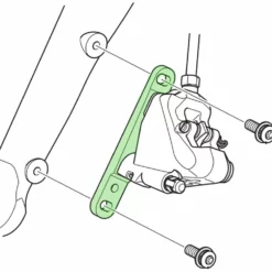 Shimano Flat-Mount Adapter Für VR 140/160mm Bremsscheibe -Fahrradteile Verkaufsladen Shimano Adapter Flat Mount VR auf Flat Mount 140 160mm Y8N230000 c