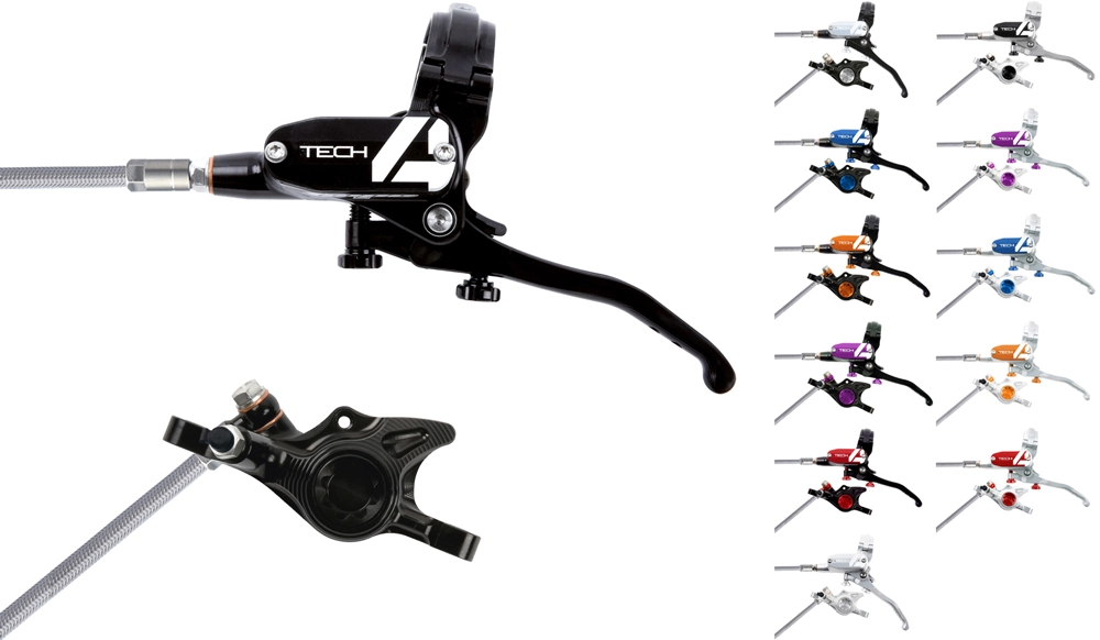 HOPE Tech 4 X2 Stahlflex Scheibenbremse - Hebel Links 1 HOPE Tech 4 X2 Stahlflex Scheibenbremse - Hebel Links